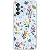 Samsung Galaxy A53 5G Siliconen hoesje - ontwerp fleurs colorees