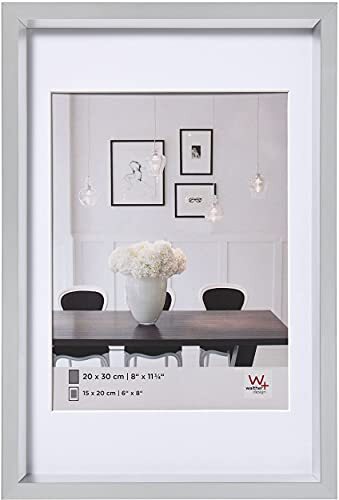 Walther design ES080S Steel Style Kunststoff Bilderrahmen 60x80 cm, silber