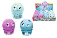 Jellyfisch Splasher, 3-voudig gesorteerd, er wordt slechts één artikel geleverd, absorbeert en spatten water, gemaakt van zacht materiaal, 9 cm, vanaf 3 jaar