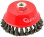 GEKO Brosses métalliques torsadées - 125 mm - filetage M14