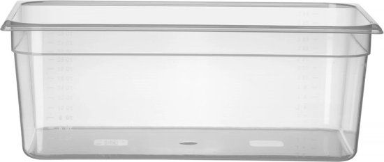 HENDI GN 1/1 container – polypropyleen – 21L – temperatuurbestendig – transparant