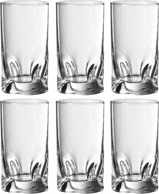 Durobor 18x Stuks transparante drinkglazen 190 ml van glas - Waterglazen - Glazen