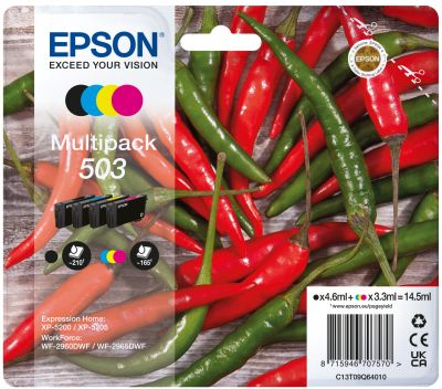 Epson 503 Ink Cartridge Multipack - Black, Cyan, Magenta, Yellow - Original
