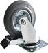 Tarsus Zwenkwiel met rem - 125 mm - Stalen velg - Massieve rubberband - 80 kg draagvermogen