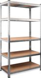 Merkloos / Sans marque DEUBA GmbH & Co. KG Opbergrek - Metaal 5 planken 180x90x60 175kg per plank - Zilver