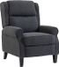 HOMCOM Banc de relaxation - Polaire teddy - Gris foncé