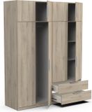 CBA Kledingkast Spectre 157cm 8 deuren & 2 lades - eikdecor