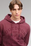 Superdry Outdoor Icon Hoodie Heren XL Katoen/Polyester Meidoornroze Paars