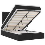 VidaXL lit plateforme avec matelas 120x190 cm tissu noir