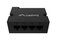 Lanberg Switch DIN-FE4-AT-30W 1xIn 3xOut 100MB PoE Extender