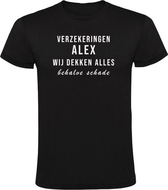 Sol's Verzekeringen Alex Heren T-shirt - Zwart - Maat L