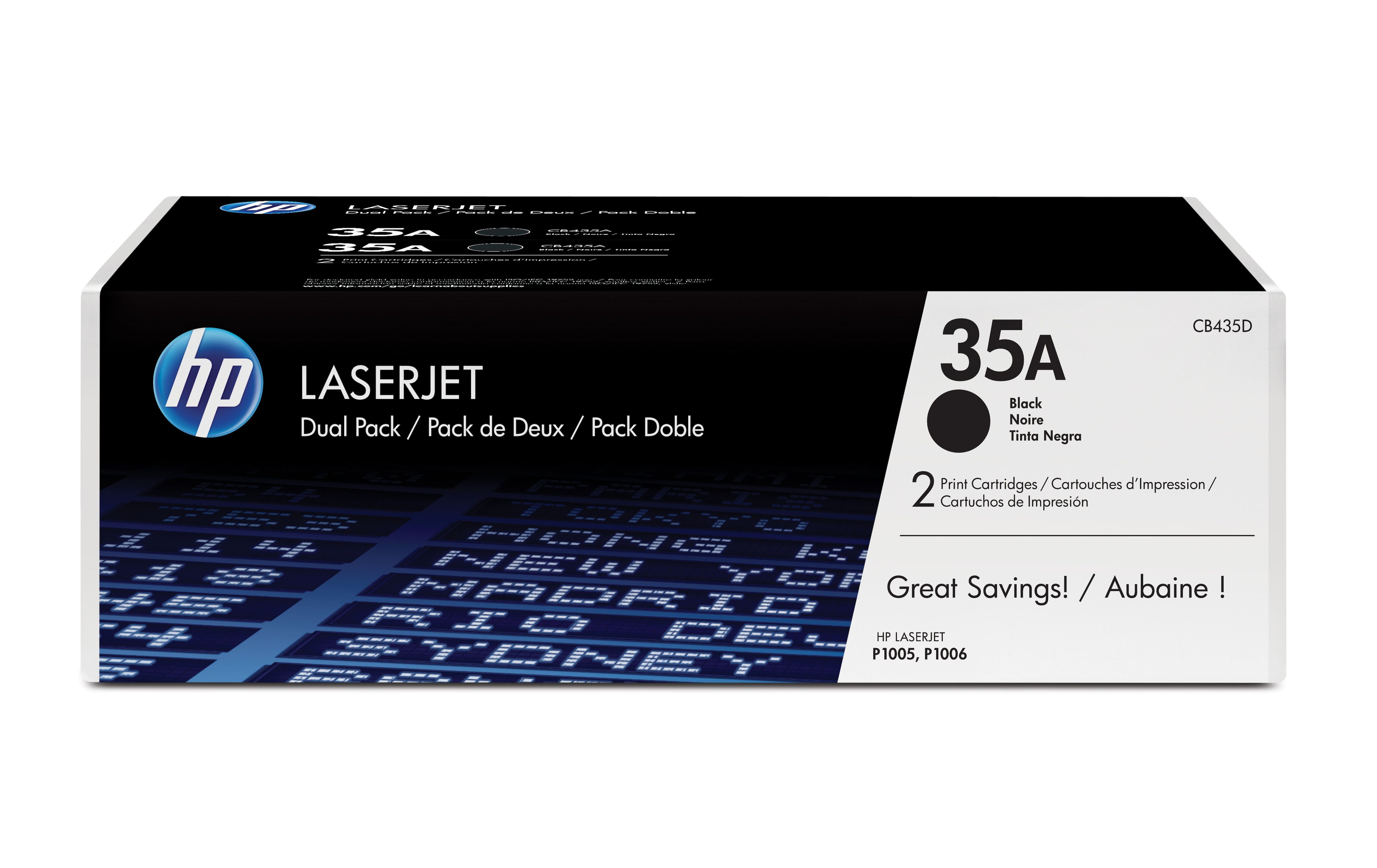 HP 35A Zwarte LaserJet Tonercartridge - 2-pack