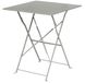 Bolero vierkante opklapbare stalen tafel grijs 60cm