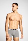PUMA heren 2P boxers everyday multi logo zwart & grijs