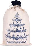 BRUBAKER Kerstzak Dennenboom Blauw - 80 cm Cadeautas Kerstmis