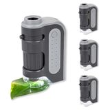 Carson MicroBrite Plus 60x-120x LED Verlichte Zakmicroscoop - Set van 4, Grijs (MM-300MU)