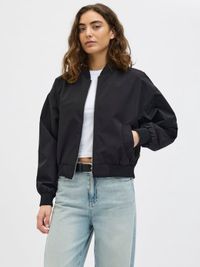 JJXX Jack & Jones Bomberjack Unisex Zwart Polyester Lange Mouw