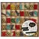 Merkloos / Sans marque Houten alfabet letters en cijfers - felle kleuren mix - hoogte 2.5 cm per stuk - 117x stuks - hobby/knutselen - A t/m Z
