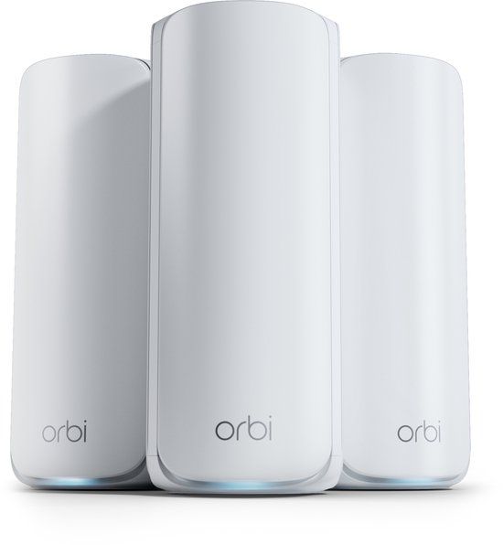 NETGEAR Orbi RBE773 - WiFi 7 Mesh WiFi System - 11000 Mbps - Tri-Band - 3-Pack