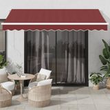 Maison Exclusive - Pare-soleil électrique, 3,5 x 2,5 m, bordeaux, 100% polyester