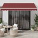 Maison Exclusive - Pare-soleil électrique, 3,5 x 2,5 m, bordeaux, 100% polyester