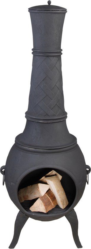 Esschert Design Tuinhaard XL Antiek Gietijzer - Vuurhaard - Zwart