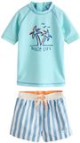 Next - Jongens - Zonbeschermende rash vest en zwembroek set - Blauw