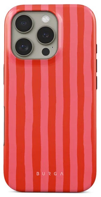 Burga Tough Backcover MagSafe geschikt voor iPhone 16 Pro - Pomegranate