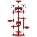 Chat poteau griffoir avec poteaux griffoirs en sisal 203 cm rouge et blanc