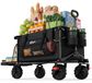 Merkloos Bolderkar - Opvouwbaar - 400 l - 210 kg - Met achterklep - Voetrem - 69 x 28 x 24 cm opgevouwen