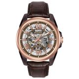 Bulova Automatic 98A165 Horloge - Leer - Bruin - Ø 43 mm