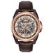 Bulova Automatic 98A165 Horloge - Leer - Bruin - Ø 43 mm