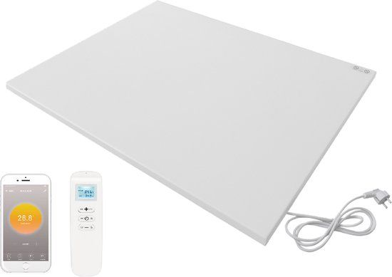 Quality Heating QH-FR Serie Infrarood Verwarmingspaneel - 350W - 59x59cm - Wifi & Afstandsbediening - 5 Jaar Garantie