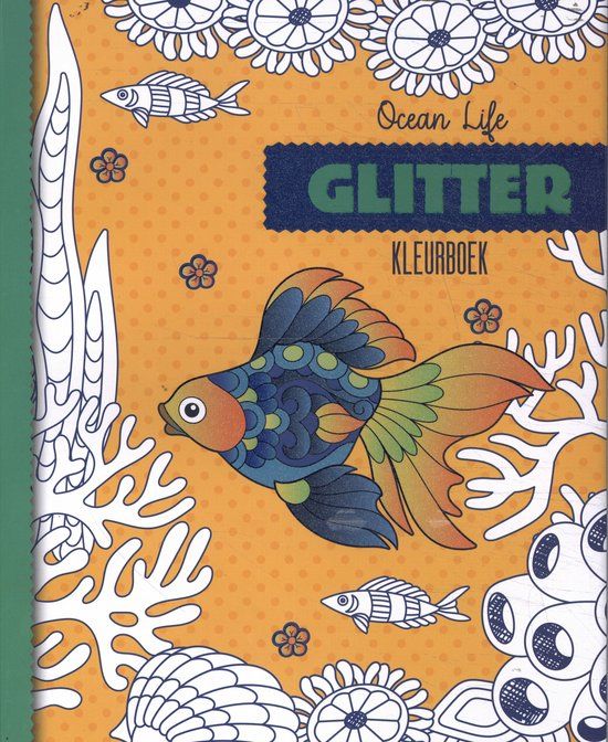 Glitter kleurboek - Ocean Life | 60 pagina's | Multi