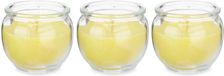 Ibergarden Bougie à la citronnelle dans un support - 3x - verre - 20 heures de combustion