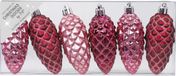 Inge-glas Inge's Christmas Decor Gmbh Kersthangers - 6x - dennenappels - roze - 9 cm