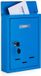 Merkloos Relaxdays Wandbrievenbus met Naambordje - Metaal - Blauw