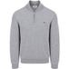 Lacoste pull homme en coton - avec fermeture éclair courte - gris clair chiné