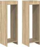 vidaXL Plantenstandaard 2 stuks Sonoma Eiken 30 x 30 x 100 cm Bewerkt hout