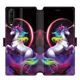 Beschermhoes Cokitec Beschermhoes van kunstleer voor Wiko View 4 / View 4 Lite, eenhoorn, regenboogkleuren