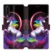 Beschermhoes Cokitec Beschermhoes van kunstleer voor Wiko View 4 / View 4 Lite, eenhoorn, regenboogkleuren