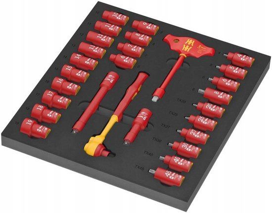 Wera 9726 VDE dopsleutelset 3/8" 28-delig met schuiminzet