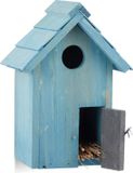 Relaxdays Vogelhuisje Hout Lichtblauw