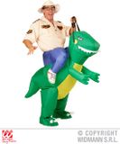 Generik Opblaasbaar man op dinosaurusrug kostuum voor volwassenen - Verkleedkleding - One size