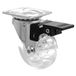 WAGNER Soft-zwenkwiel SKATER - Ø 50 mm, 65 mm, verchroomd staal, transparant, rem & plaat