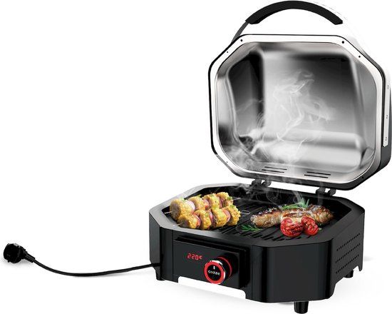 Cozze Grill E-200 Elektrisch - Zwart / RVS - 2200W