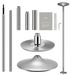 StarTech Pole dance stang - In hoogte verstelbare dansstang - Diameter 45 mm - Hoogte 226–279 cm - Statisch en draaibaar - Draagbaar - Zilver