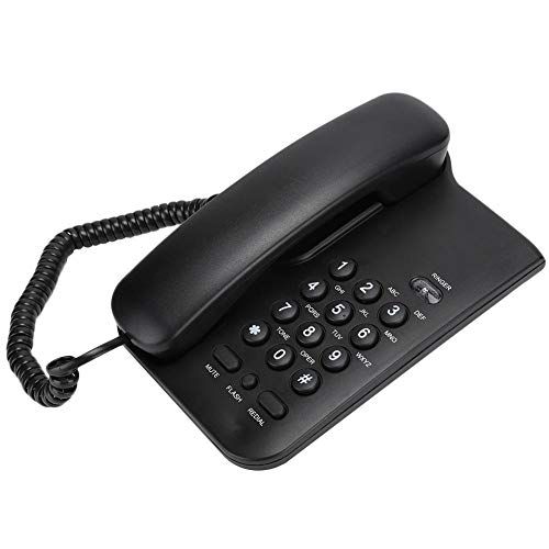 Tosuny Vaste telefoon, KX-T3026CID draadloze telefoon voor het thuiskantoor van het hotel, lange levensduur (zwart)