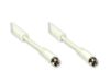Alcasa F - F, m-m, 1.5m coax-kabel 1,5 m Metallic, Wit