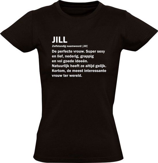 Sol's Jill Woordenboek Dames T-shirt Zwart 4XL - Cadeau